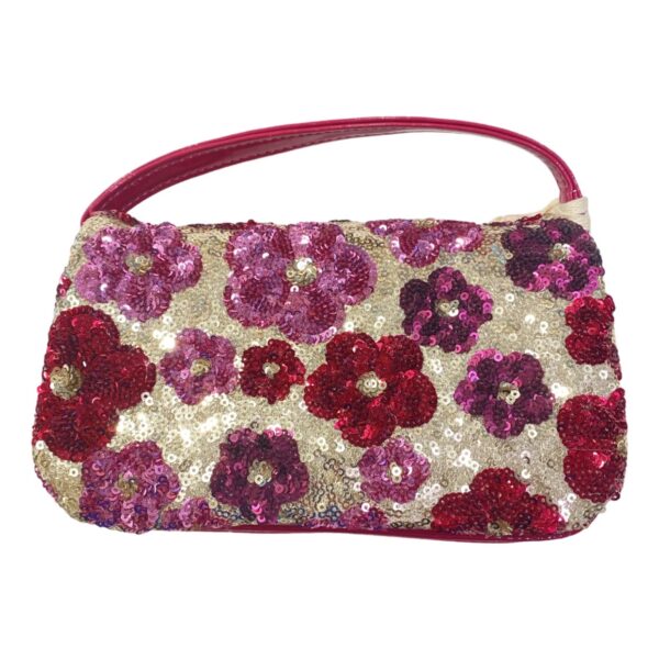 Simonetta - Borsa bambina base oro con fiori