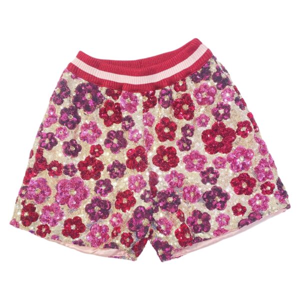 Simonetta - Bermuda base oro con fiori
