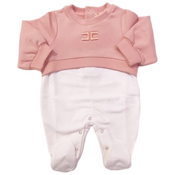 Elisabetta Franchi - tutina rosa e burro con logo