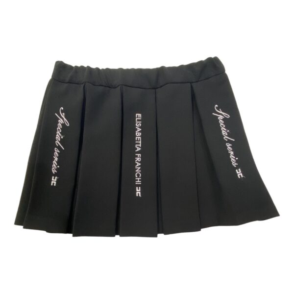 Elisabetta Franchi - Gonna a pieghe con logo