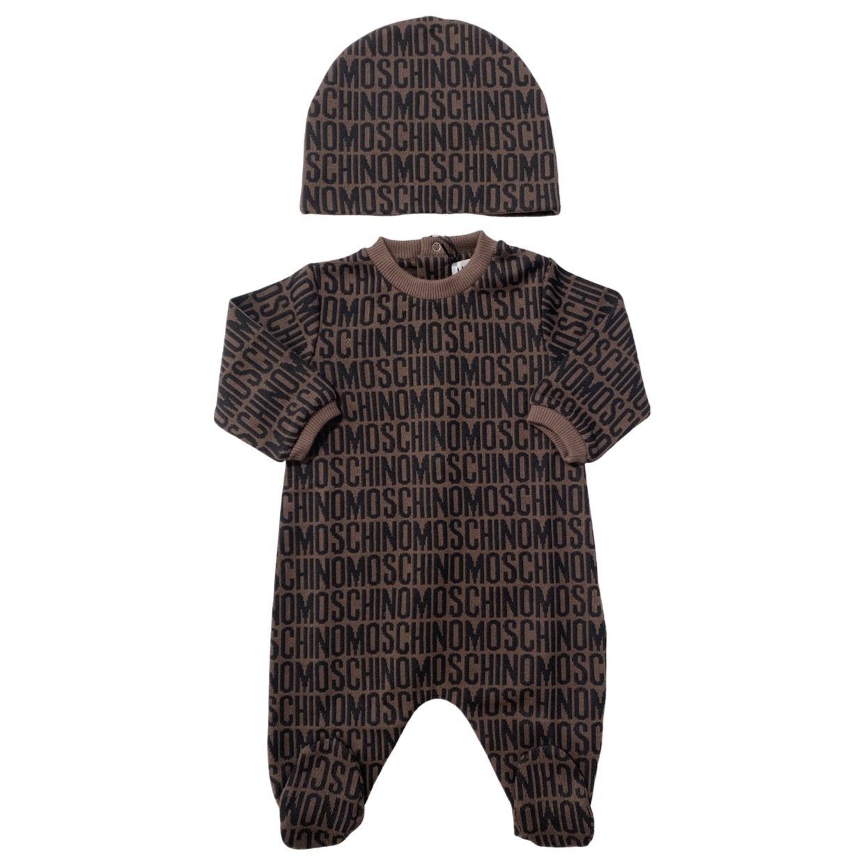 Moschino - Tutina con cappello neonati - Tabacco