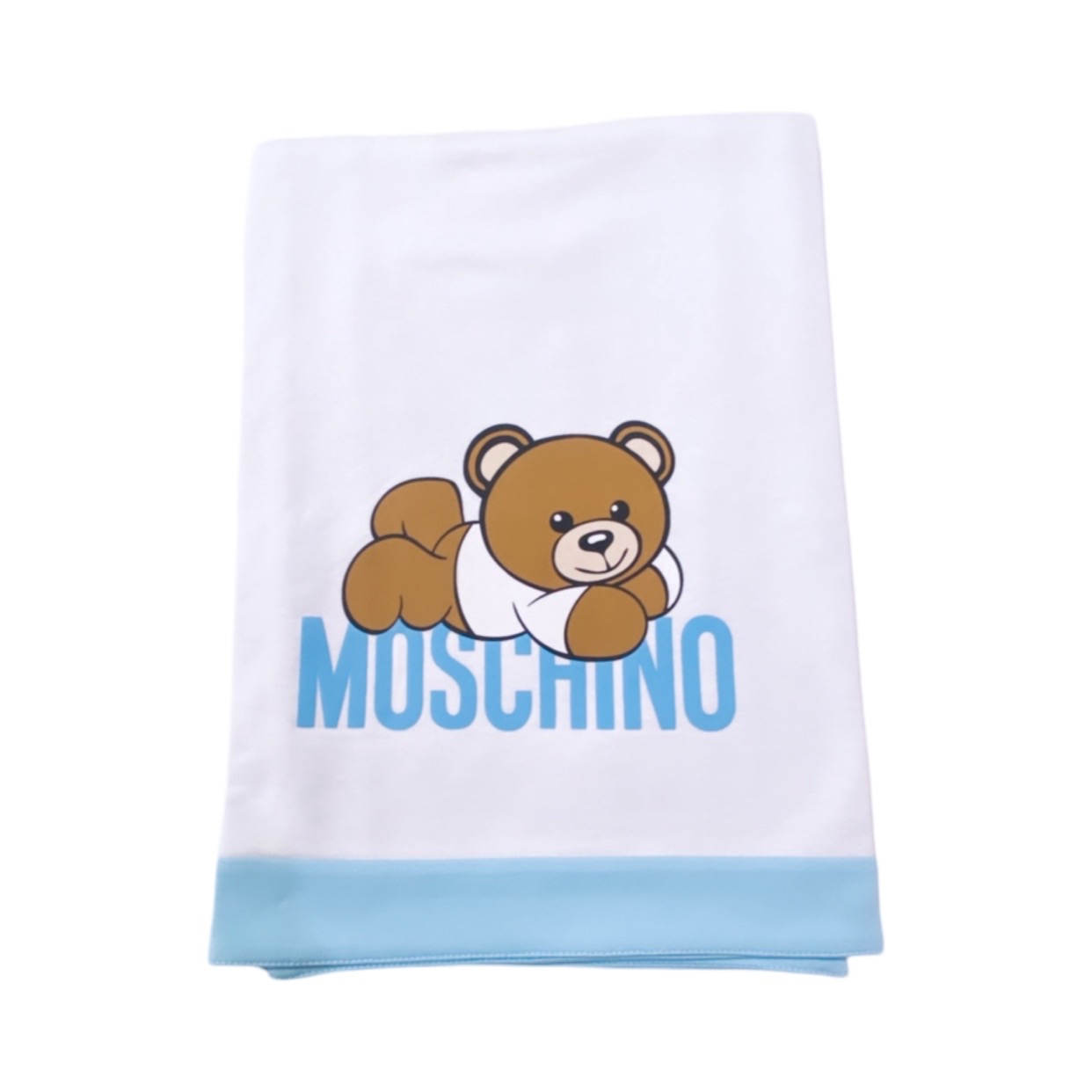 Moschino - Copertina neonato - Bianco cielo