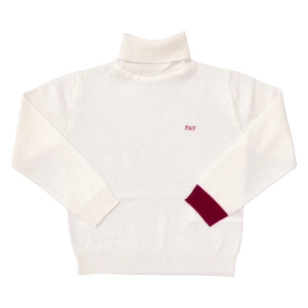 Fay - Maglia collo alto - panna