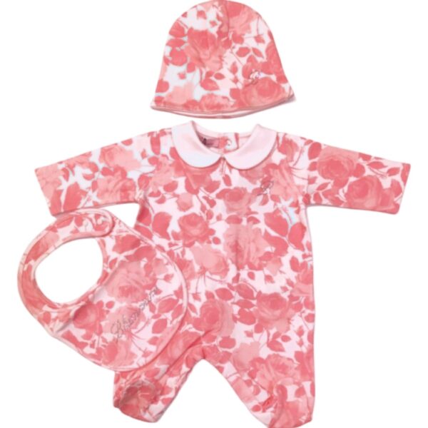 Miss Blumarine - tutina cappello e bavetta flowers