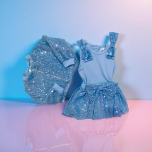 U+E - Gonna paillettes azzurro