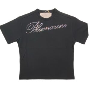 Miss Blumarine - T-shirt con cristalli - Nera