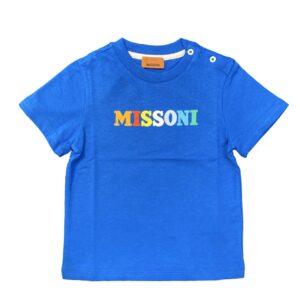 Missoni - T-shirt con logo - Azzurro