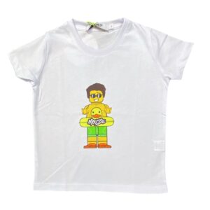 Mousse - T-shirt tema lego - Bianca