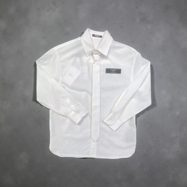 Balmain - Camicia con logo laterale