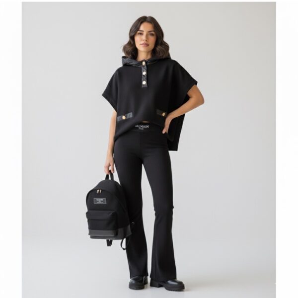 Balmain - Mantella con cappuccio