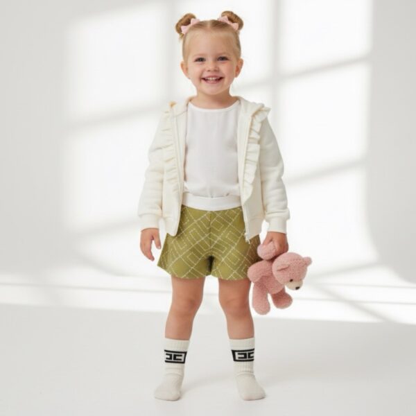 Elisabetta Franchi - Short logo pistacchio