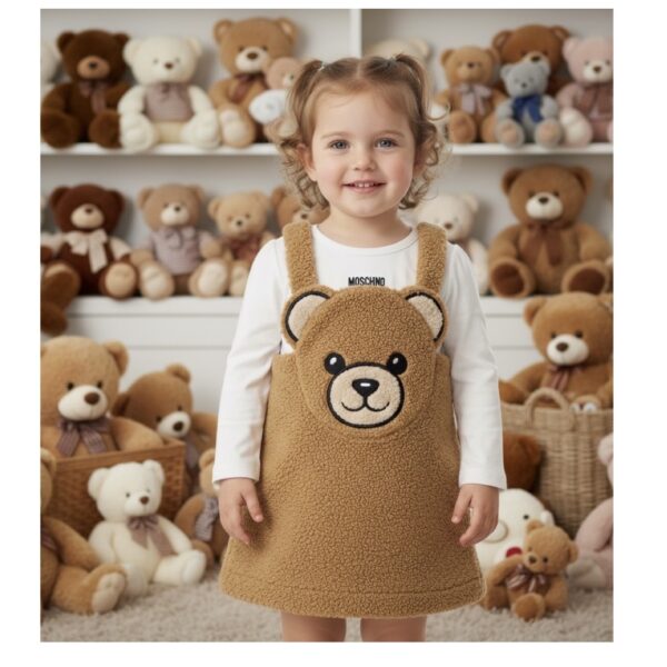 Moschino - Set Salopette e t-shirt orsetto teddy