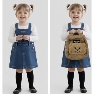 Moschino - Salopette e t-shirt per bambina