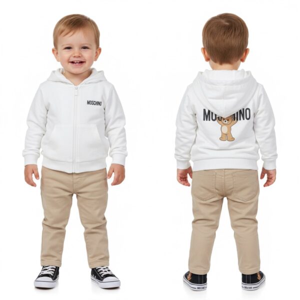 Moschino - Felpa conorsetto con zip