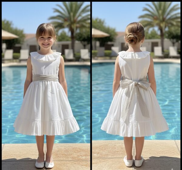 Amaya - Abito con fascia per cerimonia