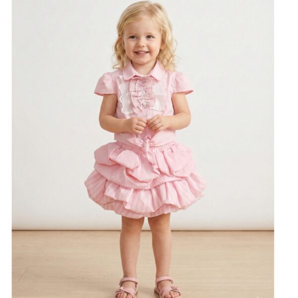 Miss Grant - Camicia per bambina con rouche