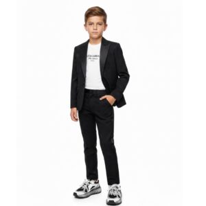 Dolce&Gabbana - Giacca con logo nera per bambini