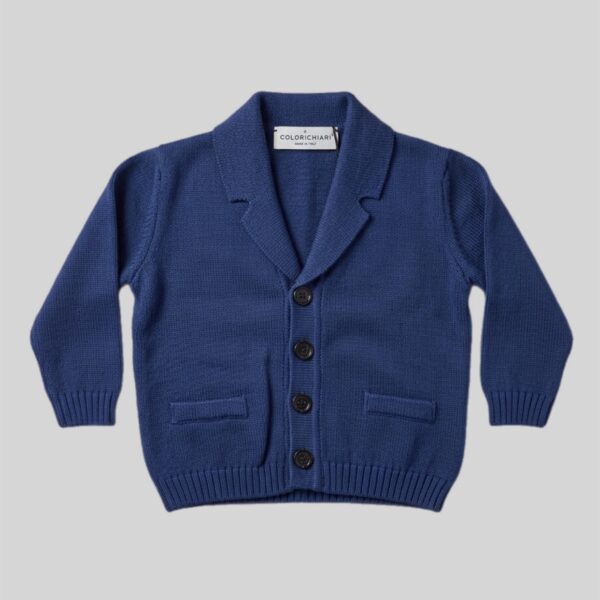 Colorichiari - Cardigan blu in cotone