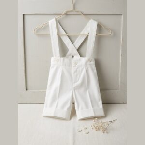 Colorichiari - Bermuda con bretella bianco