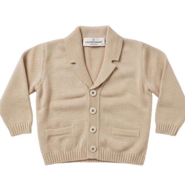 Colorichiari - Cardigan beige in cotone