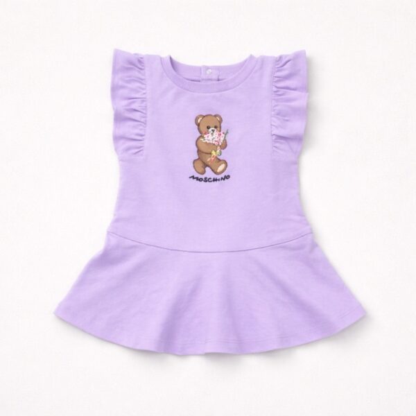 Moschino - Abito con teddy fiori - lilla
