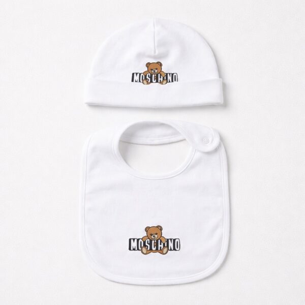 Moschino - Cappello e bavetta bianco