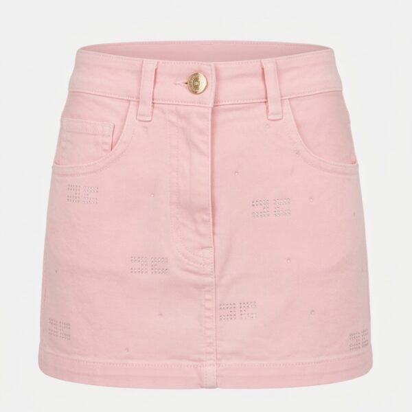 Elisabetta Franchi - Gonna in jeans con cristalli