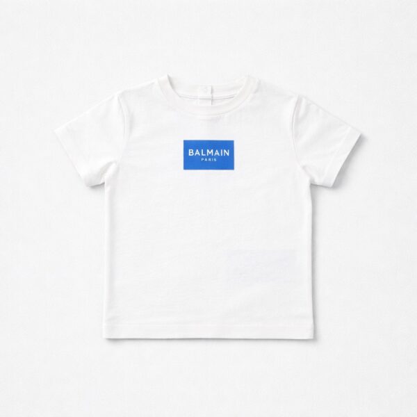 Balmain - T-shirt con logo blu