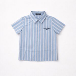 Balmain - Camicia rigata con logo