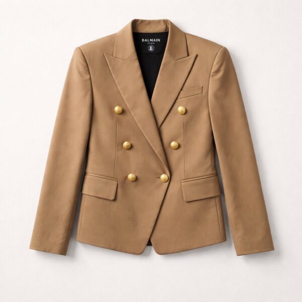 Balmain - Giacca bottoni oro - Cognac