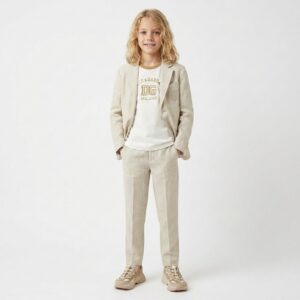Dolce&Gabbana - Pantalone in lino per bambini
