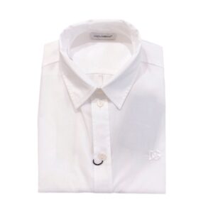 Dolce & Gabbana - Camicia bianca con logo laterale
