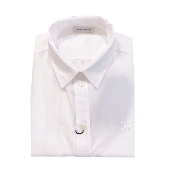 Dolce & Gabbana - Camicia bianca con logo laterale