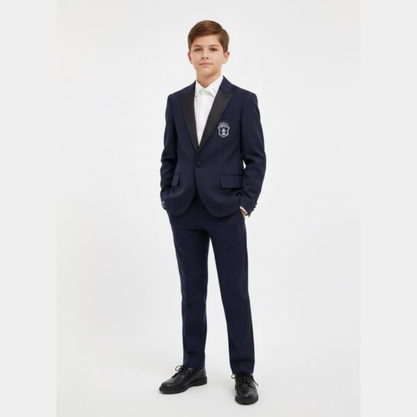 Dolce&Gabbana - Pantalone blu con logo per bambini