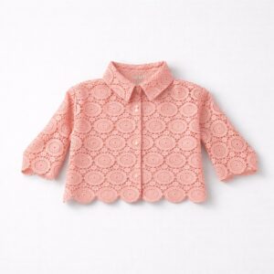 Twinset - Camicia in pizzo rosa
