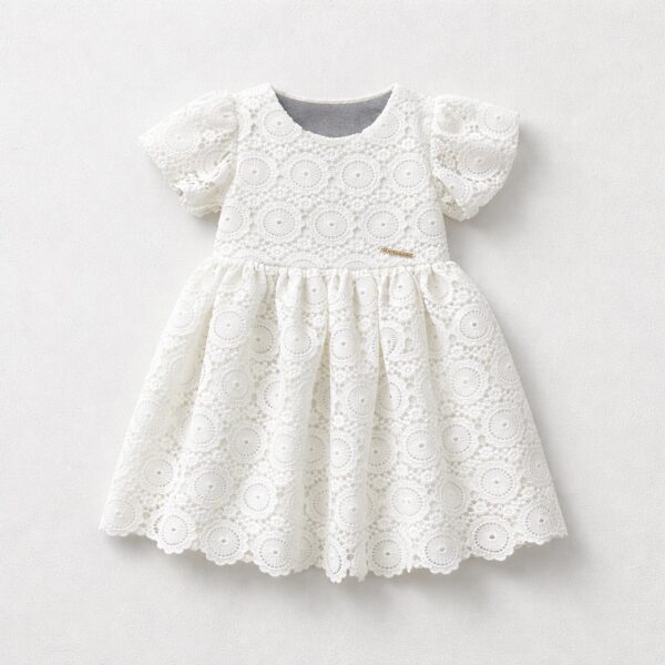 Twinset - Abito in macramè bianco