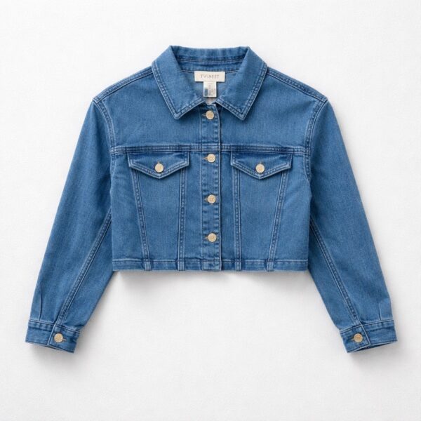 Twinset - Giubbino in jeans con ricamo
