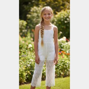 Twinset - Tuta in pizzo macramè