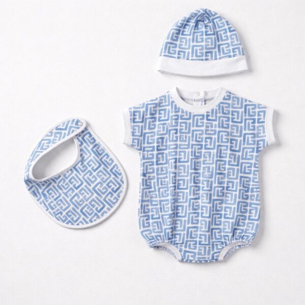 Balmain - Pagliaccetto cappello bavetta