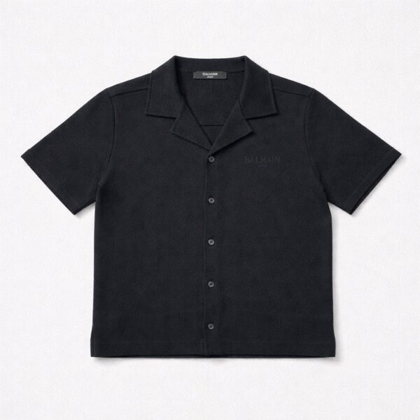Balmain - camicia polo nera
