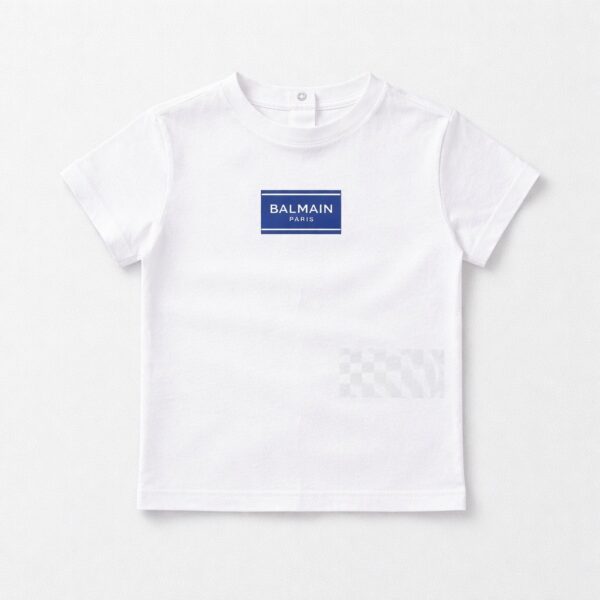Balmain - T-shirt con logo blu