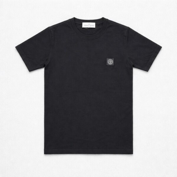 Stone Island - T-shirt con logo - nera