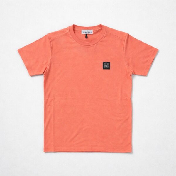 Stone Island - T-shirt con logo orange