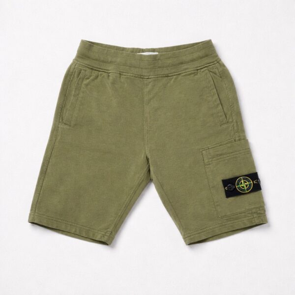 Stone Island - Bermuda con logo - verdone