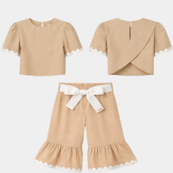 Twinset - Completo casacca e pantalone smerlato