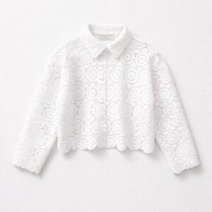 Twinset - Camicia in pizzo macrame