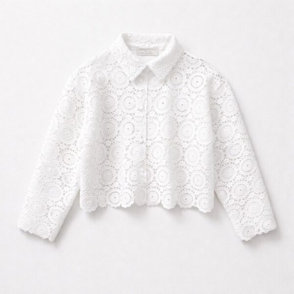 Twinset - Camicia in pizzo macrame