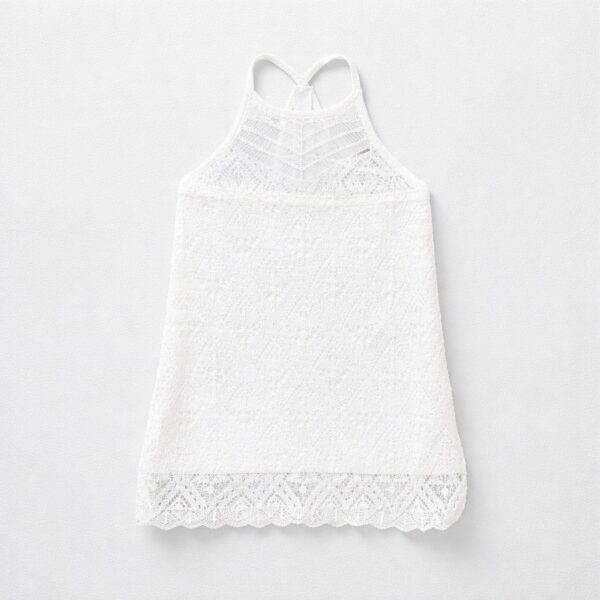Twinset - Abito in pizzo bianco