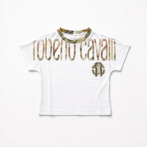 Roberto Cavalli - T-shirt bianca con logo