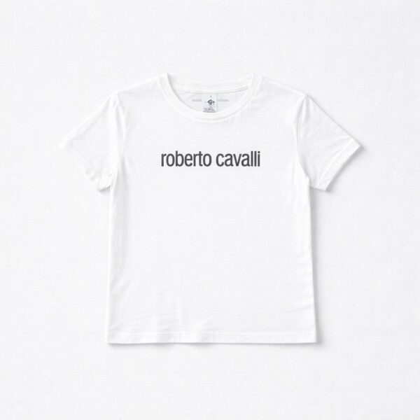 Roberto Cavalli - t shirt bianca logata